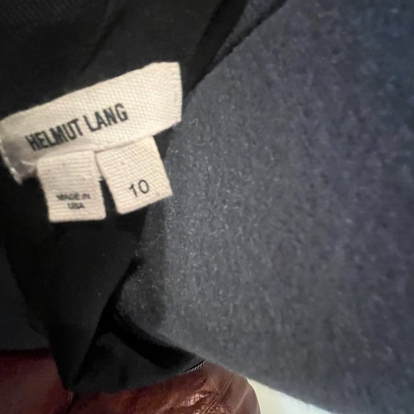 HELMUT LANG Black Asymmetrical Back Zip Dress Short Sleeve 10 - Picture 4 of 4